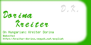 dorina kreiter business card